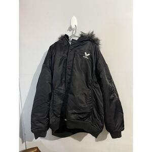 Avirex Men's Black Soft shell Puffer Winter Jacket 4XL RN113487